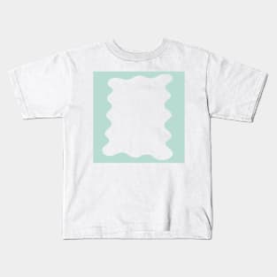 Abstract Squiggle Frame in mint green Kids T-Shirt